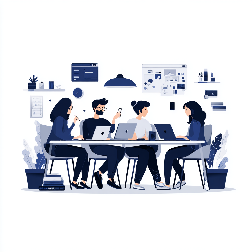 Matan5007 Flat Vector Illustration Of A Modern Digital Worksp C68da2f6 8c6e 4554 A543 671cd22eb8fe 3